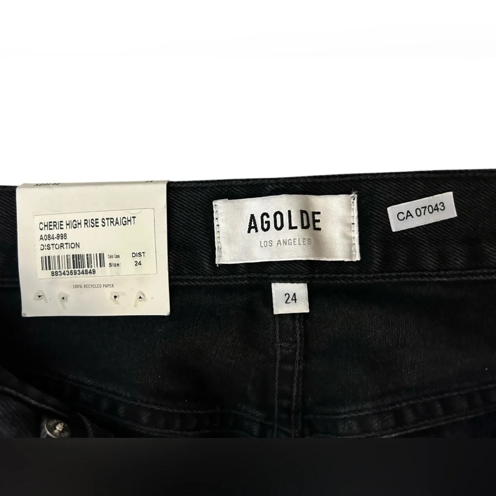 AGOLDE NWT Cherie High Rise Straight Jeans In Distortion Sz 24